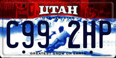 UT license plate C992HP