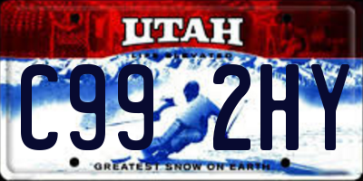 UT license plate C992HY