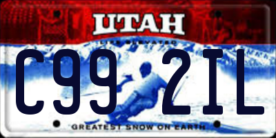 UT license plate C992IL