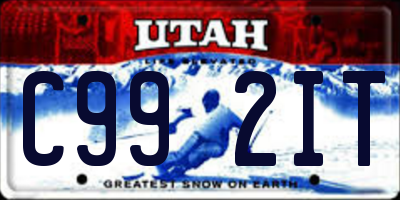 UT license plate C992IT