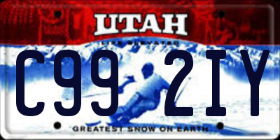 UT license plate C992IY
