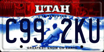 UT license plate C992KU