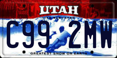 UT license plate C992MW