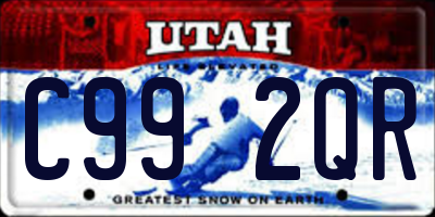 UT license plate C992QR