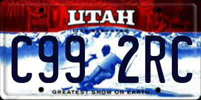 UT license plate C992RC