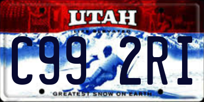 UT license plate C992RI