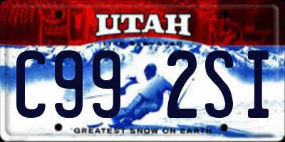UT license plate C992SI
