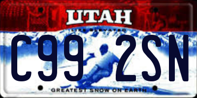 UT license plate C992SN