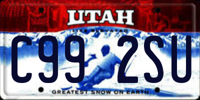 UT license plate C992SU