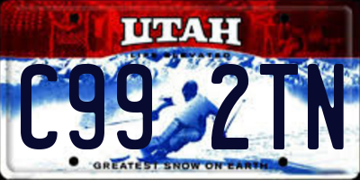 UT license plate C992TN