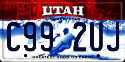 UT license plate C992UJ