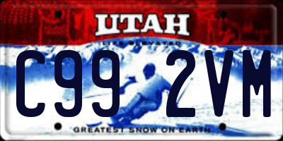 UT license plate C992VM
