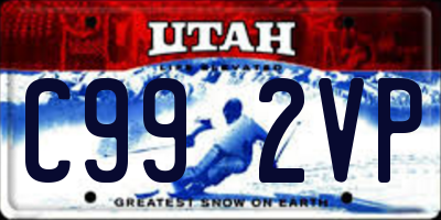 UT license plate C992VP