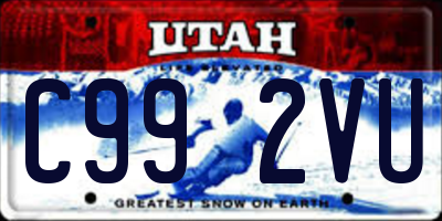 UT license plate C992VU