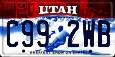 UT license plate C992WB