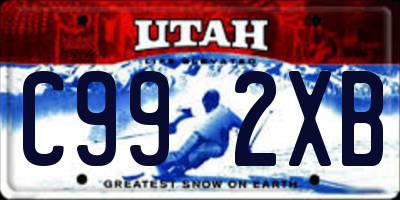 UT license plate C992XB