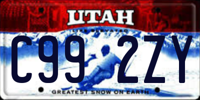 UT license plate C992ZY