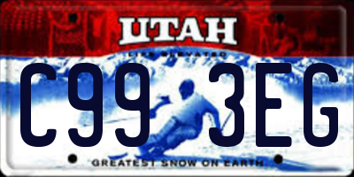 UT license plate C993EG