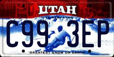 UT license plate C993EP