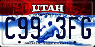 UT license plate C993FG