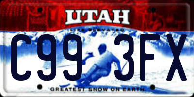 UT license plate C993FX