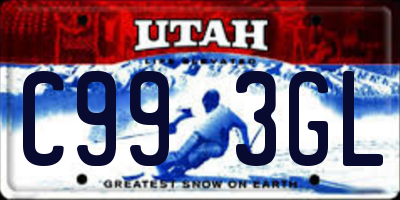 UT license plate C993GL