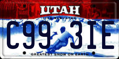 UT license plate C993IE