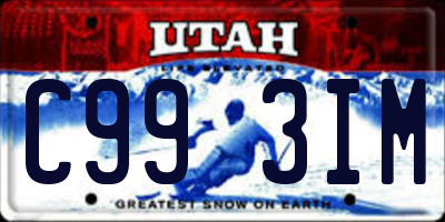 UT license plate C993IM