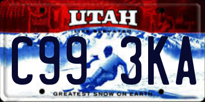 UT license plate C993KA