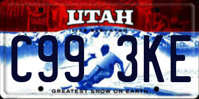 UT license plate C993KE