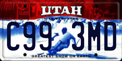 UT license plate C993MD