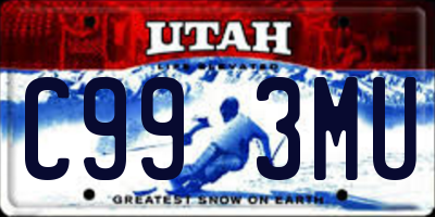 UT license plate C993MU