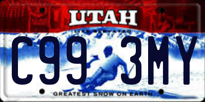 UT license plate C993MY