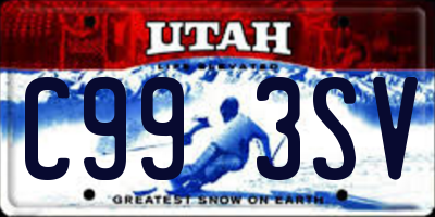 UT license plate C993SV
