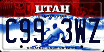 UT license plate C993WZ