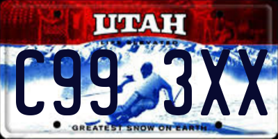 UT license plate C993XX