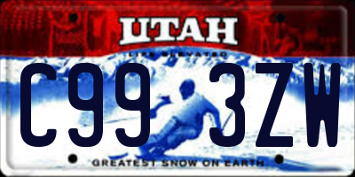 UT license plate C993ZW