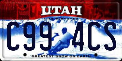 UT license plate C994CS