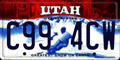 UT license plate C994CW