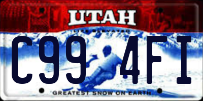 UT license plate C994FI