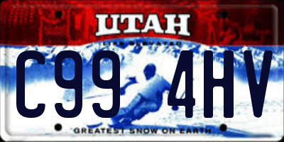 UT license plate C994HV