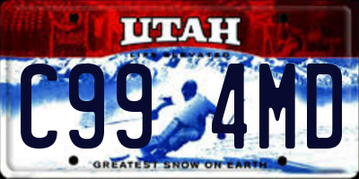 UT license plate C994MD