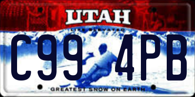 UT license plate C994PB