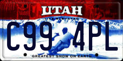 UT license plate C994PL