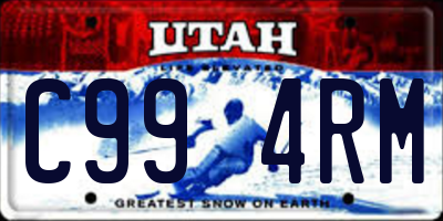 UT license plate C994RM