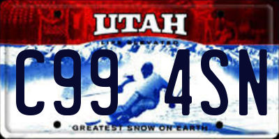 UT license plate C994SN