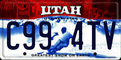 UT license plate C994TV
