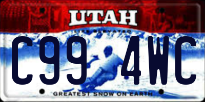 UT license plate C994WC
