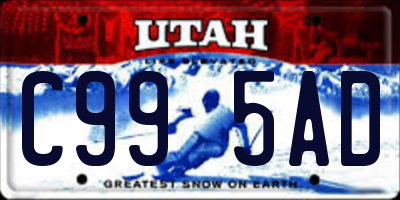 UT license plate C995AD