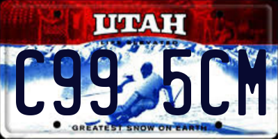 UT license plate C995CM